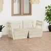 Image de vidaxl Canapé palette 2 places de jardin Bois épicéa