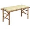Image de vidaXL Banc pliable avec coussin 118 cm Bambou