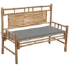 Image de vidaXL Banc de jardin 120 cm - Bambou
