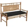 Image de vidaXL Banc de jardin - Bambou Noir