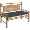 Image de vidaXL Banc de jardin avec coussin - Bambou