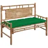Image de vidaXL Banc avec coussin - Bambou