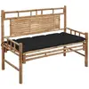 Image de VIDAXL Banc de jardin avec coussin 120 cm Bambou