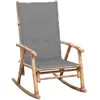 Image de vidaXL Chaise à bascule - Bambou Gris