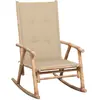 Image de vidaXL Chaise à bascule avec coussin - Bambou