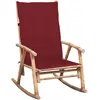 Image de vidaXL Chaise à bascule - Bambou avec coussin