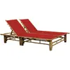 Image de vidaXL Chaise longue 2 personnes - Bambou