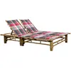 Image de vidaXL Chaise Longue Double - Bambou
