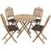 Image de VidaXL Ensemble à dîner d'extérieur 5pcs - Bambou