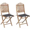 Image de vidaXL Chaises pliables de jardin - Lot de 2