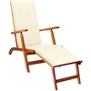 Image de vidaXL Chaise longue avec repose-pied - Acacia