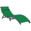 Image de VIDAXL Chaise longue avec coussin - Gris/Acacia
