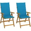 Image de vidaXL Chaises inclinables de jardin lot de 2