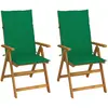 Image de vidaXL Chaises inclinables de jardin lot de 2