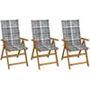 Image de Vidaxl vidaXL Chaises pliables de jardin lot de 3 Bois d'acacia