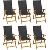 Image de vidaXL Chaises pliables de jardin lot de 6 - Bois d'acacia