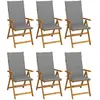 Image de vidaXL Chaises pliables de jardin lot de 6 - Bois d'acacia