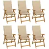 Image de vidaXL Chaises de jardin pliables avec coussins