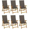 Image de vidaXL Chaises pliables - Lot de 6 - Bois d'acacia