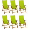 Image de vidaXL Chaises de jardin vertes