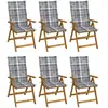 Image de vidaXL Chaises pliables de jardin lot de 6