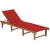 Image de vidaXL Chaise longue pliable bois - Rouge
