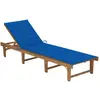 Image de vidaXL Chaise longue pliable - Bleu royale acacia
