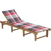 Image de vidaXL Chaise longue pliable - Bois d'acacia