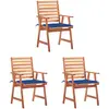 Image de vidaXL Chaises à manger extérieur lot de 3