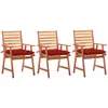 Image de vidaXL Chaises à manger d'extérieur - Lot de 3