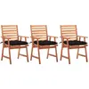 Image de vidaXL Chaises à manger d'extérieur - Lot de 3