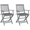 Image de vidaXL Chaises pliables extérieur lot de 2