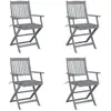 Image de vidaXL Chaises pliables d'extérieur - Lot de 4