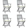 Image de vidaXL Chaises pliables d'extérieur lot de 4
