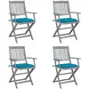 Image de VidaXL Chaises pliables d'extérieur - Bois d'acacia