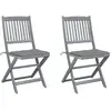 Image de vidaXL Chaises pliables d'extérieur avec coussins