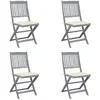 Image de VidaXL Chaises pliables d'extérieur - Acacia
