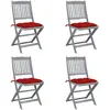 Image de vidaXL Chaises pliables d'extérieur - Lot de 4