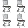 Image de vidaXL Chaises pliables d'extérieur lot de 4