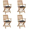 Image de vidaXL Chaises pliables de jardin lot de 4