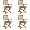 Image de vidaXL Chaises pliables jardin lot de 4
