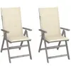 Image de vidaXL Chaises inclinables de jardin lot de 2