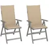 Image de vidaXL Chaises inclinables de jardin (Lot de 2)
