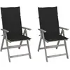 Image de vidaXL Chaises inclinables de jardin lot de 2 - Acacia