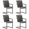 Image de VIDAXL Chaises à manger cantilever - Gris