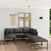 Image de VIDAXL Salon de jardin 7 pcs avec coussins - Résine tressée Gris
