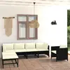Image de vidaXL Salon de jardin 7 pièces - Résine tressée noire