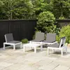 Image de vidaXL Salon de jardin Plastique Blanc