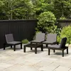 Image de VIDAXL Salon de jardin 4 pcs Plastique Gris
