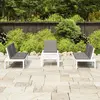 Image de VidaXL Salon de jardin 4 pcs - Blanc